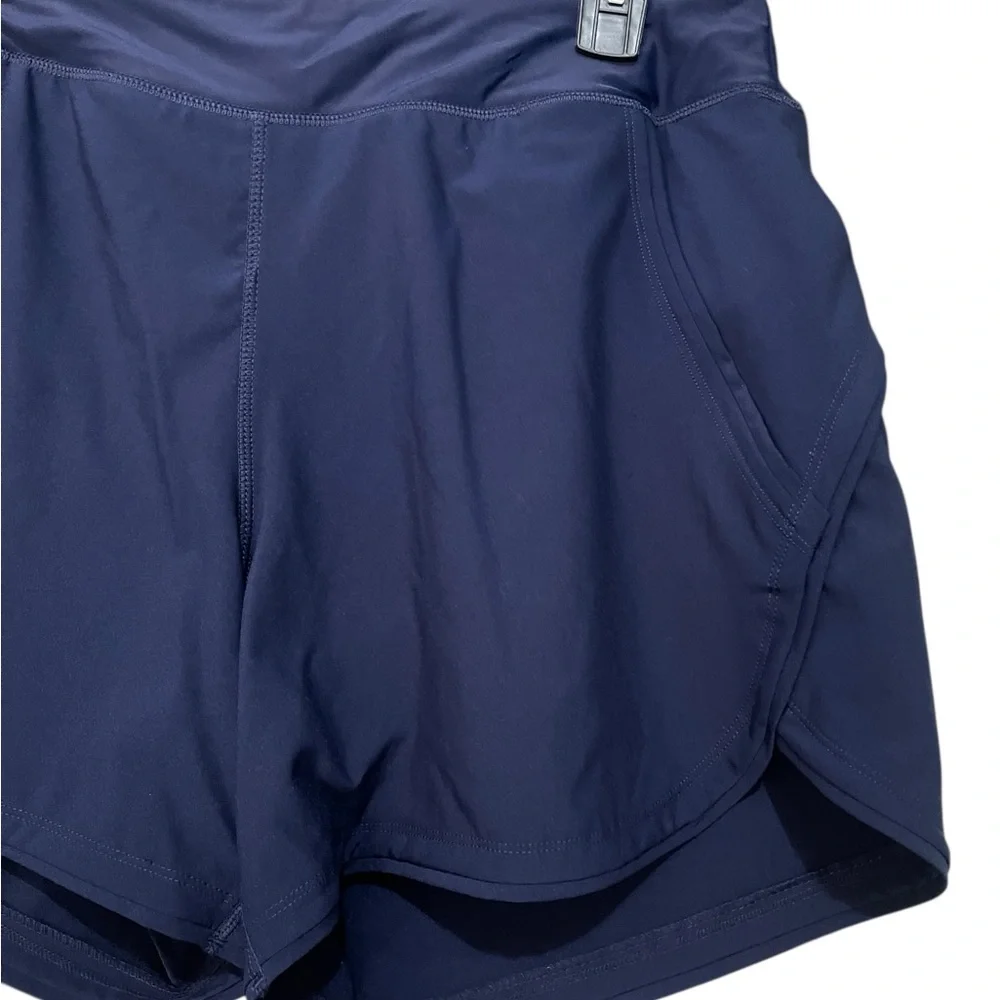 Lands' End Women's UPF Full Coverage Swim Board Shorts‎ - Navy Blue M
